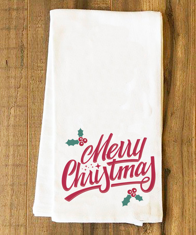 Merry Christmas Tea Towel