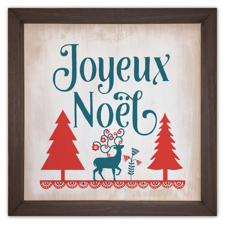 Joyeux Noël Rustic Framed Quote