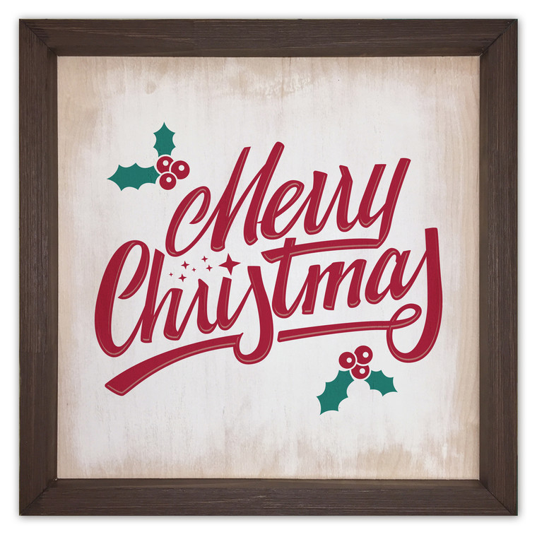 Merry Christmas Rustic Framed Quote