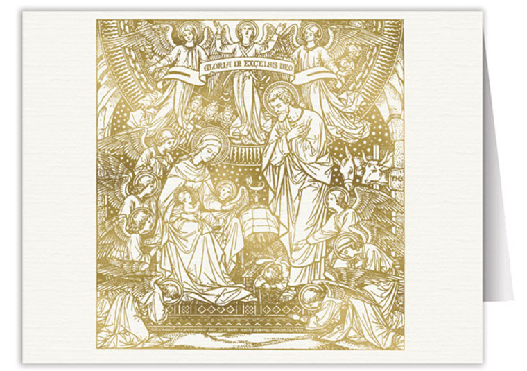 Nativity Woodcut Note Card