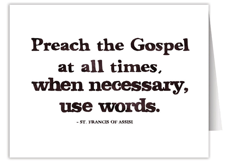 "Preach the Gospel" Quote Note Card