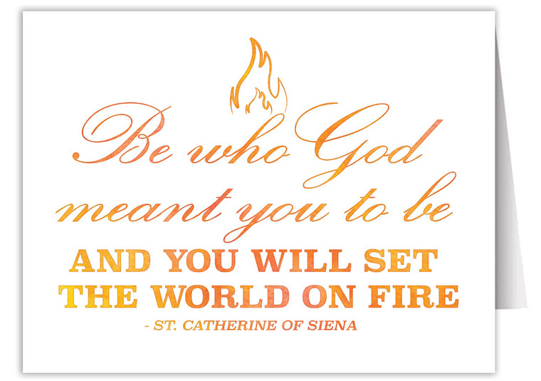 "Be Who God Meant You to be" Quote Note Card