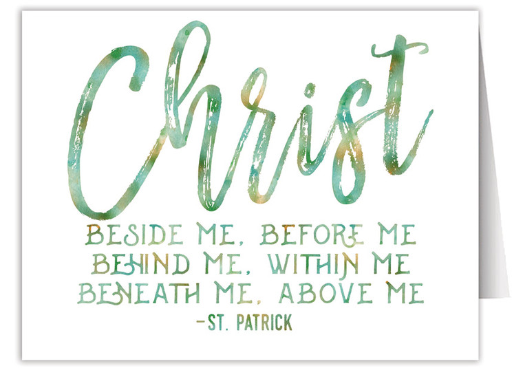 "Christ Beside Me" Quote Note Card