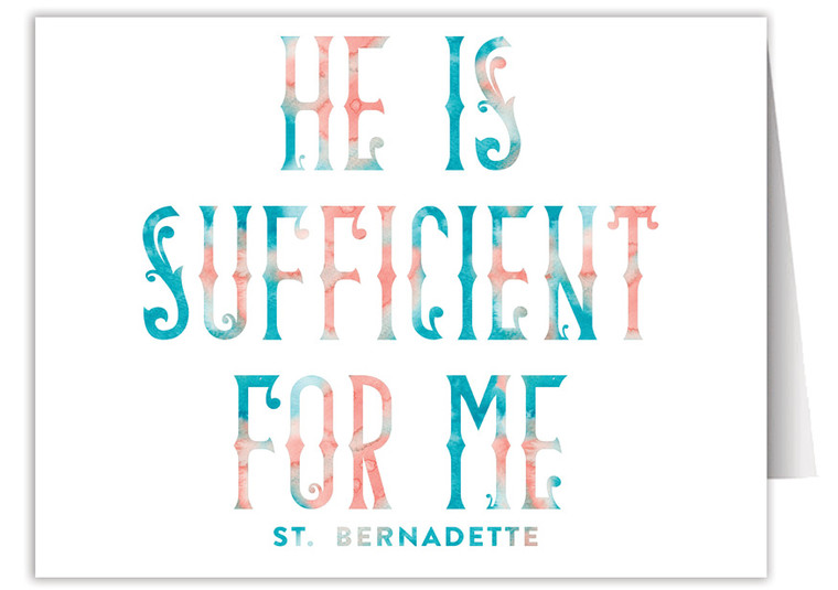 "He is Sufficient" Quote Note Card