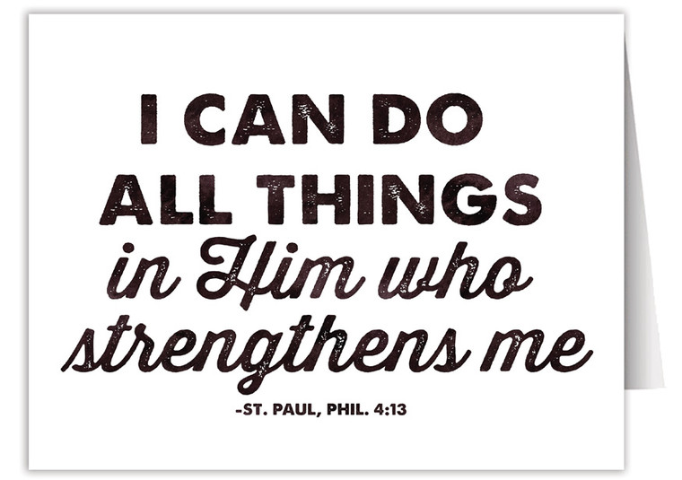 "I Can Do All Things" Quote Note Card "I Can Do All Things" Quote Note Card