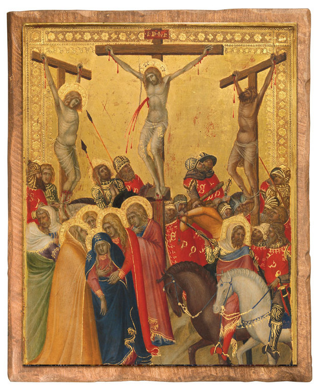 The Crucifixion by Pietro Lorenzetti Cloister Collection Catholic Icon Plaque