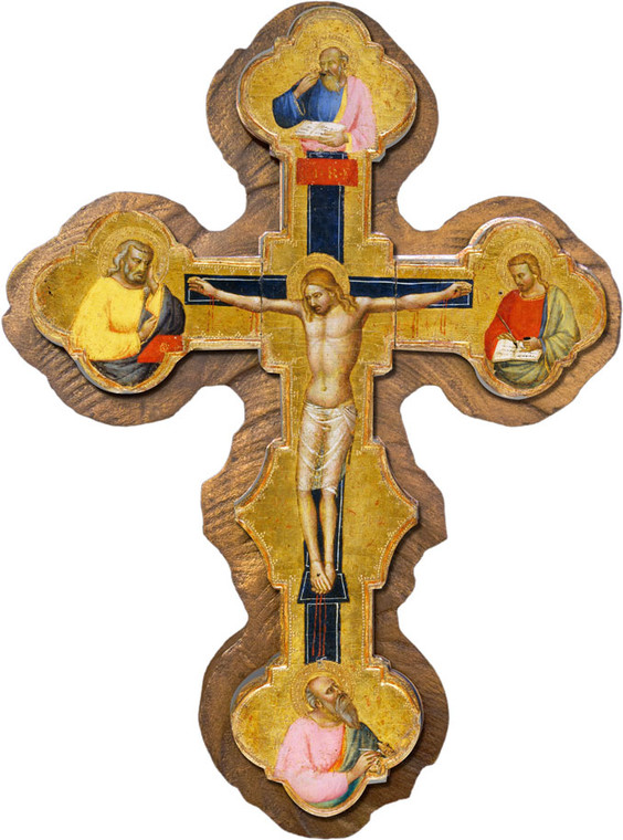 Medieval Cross with Gospel Writers Cloister Collection Catholic Icon Plaque