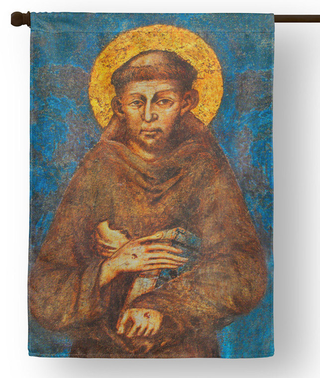 Saint Francis of Assisi Outdoor House Flag Saint Francis of Assisi Outdoor House Flag