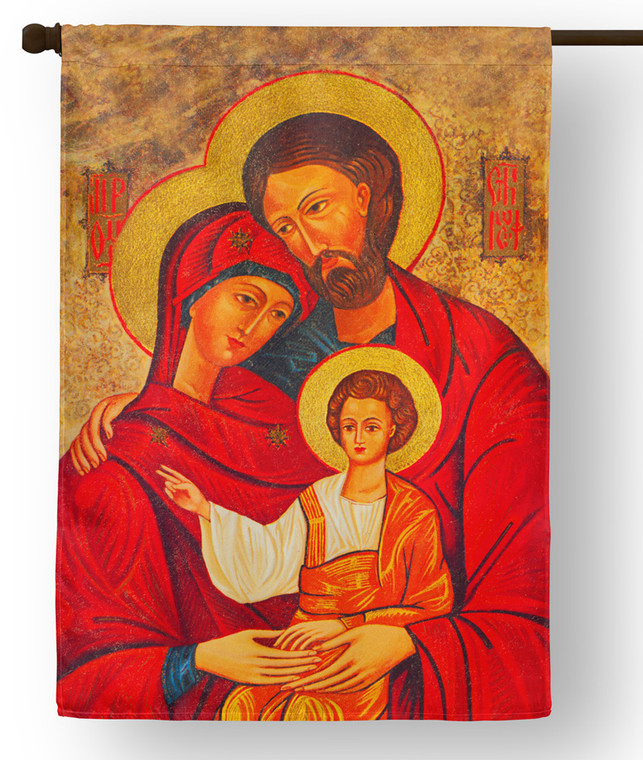 Holy Family Icon Outdoor House Flag