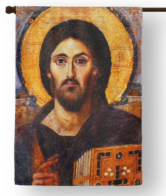 Christ Pantocrator Outdoor House Flag