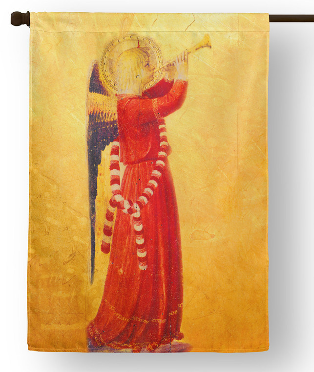 Fra Angelico Angel with Trumpet Outdoor House Flag