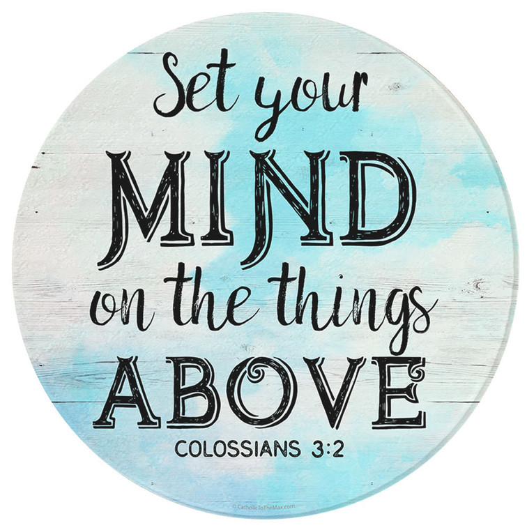 "Set Your Mind" Round Glass Cutting Board