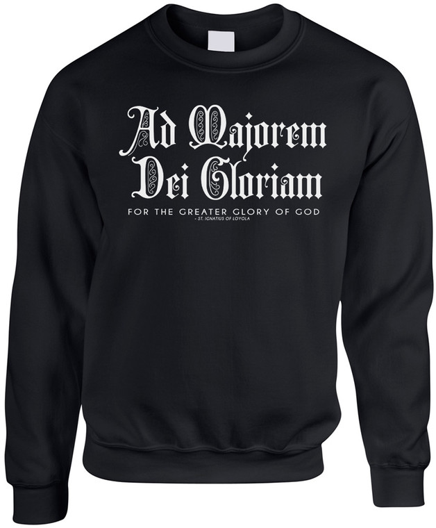 AMDG Black Crewneck Sweatshirt