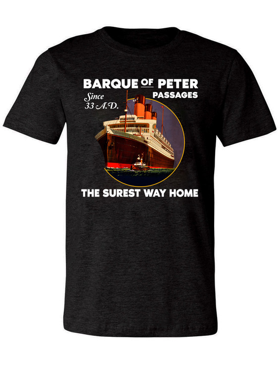 Barque Of Peter Heather Charcoal T-Shirt