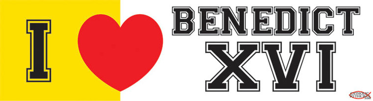 I Love Benedict XVI Vinyl Bumper Sticker