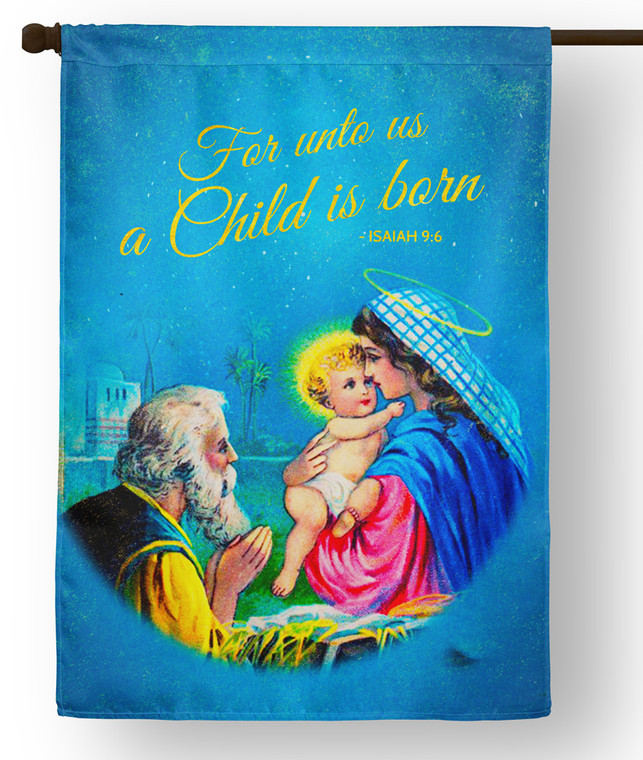 Vintage Holy Family Outdoor House Flag