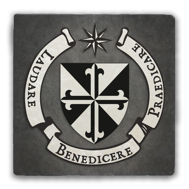Dominican Crest Tumbled Stone Coaster
