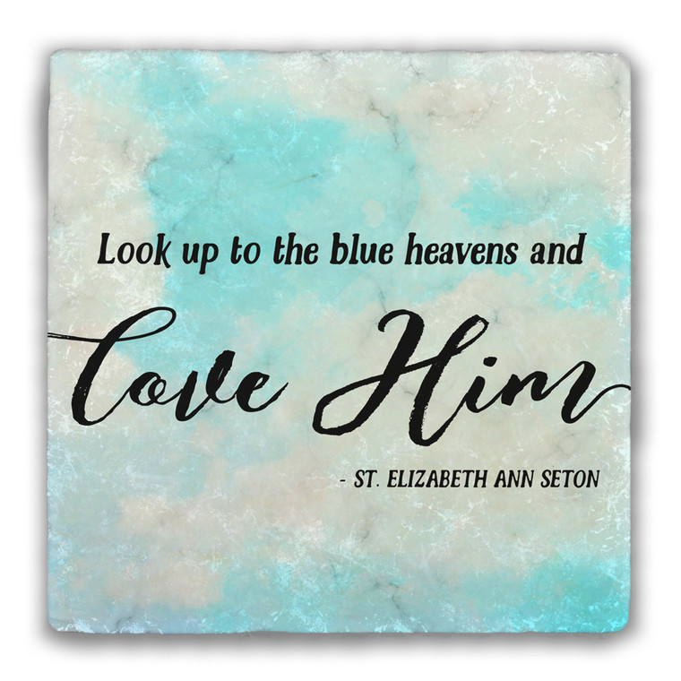 "Look Up" Tumbled Stone Coaster