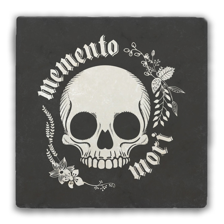"Memento Mori" Tumbled Stone Coaster