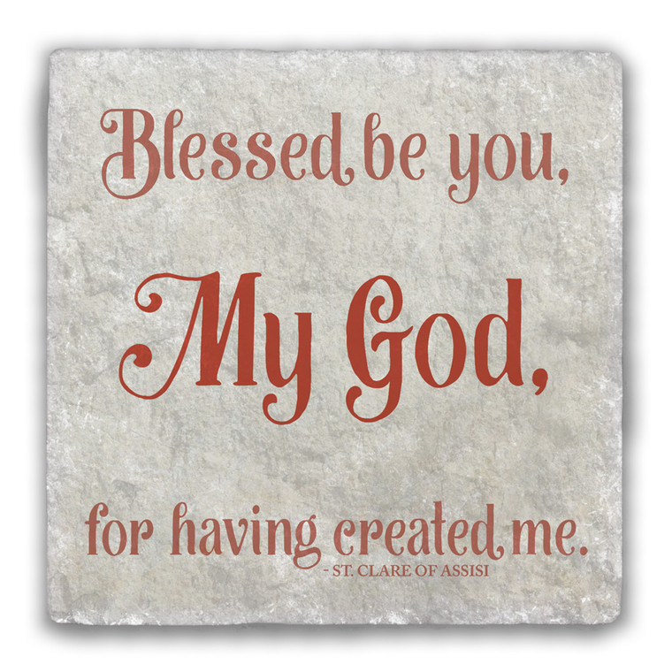 "Blessed be You" Tumbled Stone Coaster
