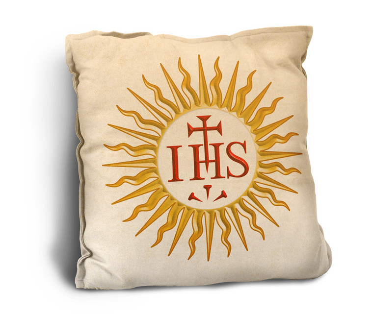 IHS Jesuit Rustic Pillow