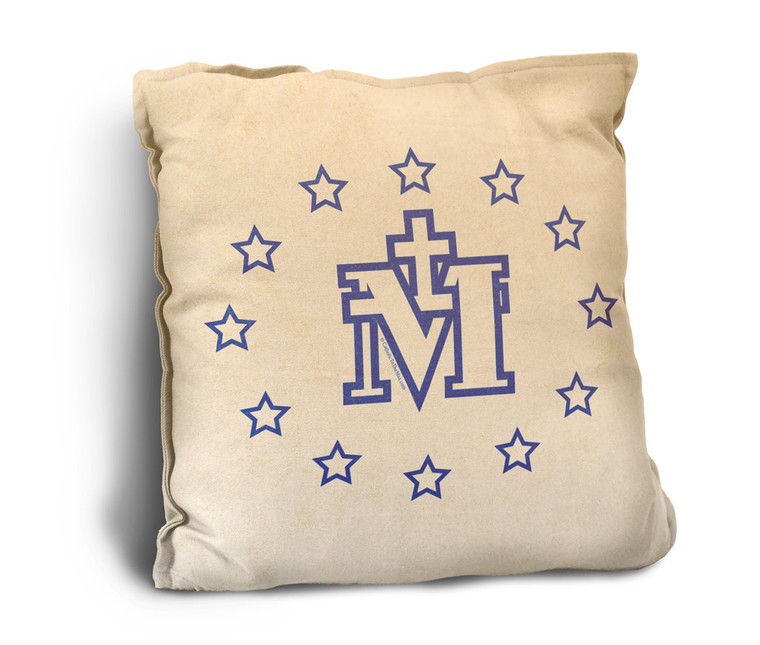 Miraculous Medal Rustic Pillow