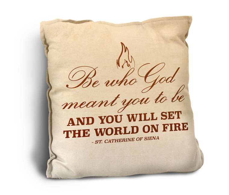 Be Who God Meant Rustic Pillow