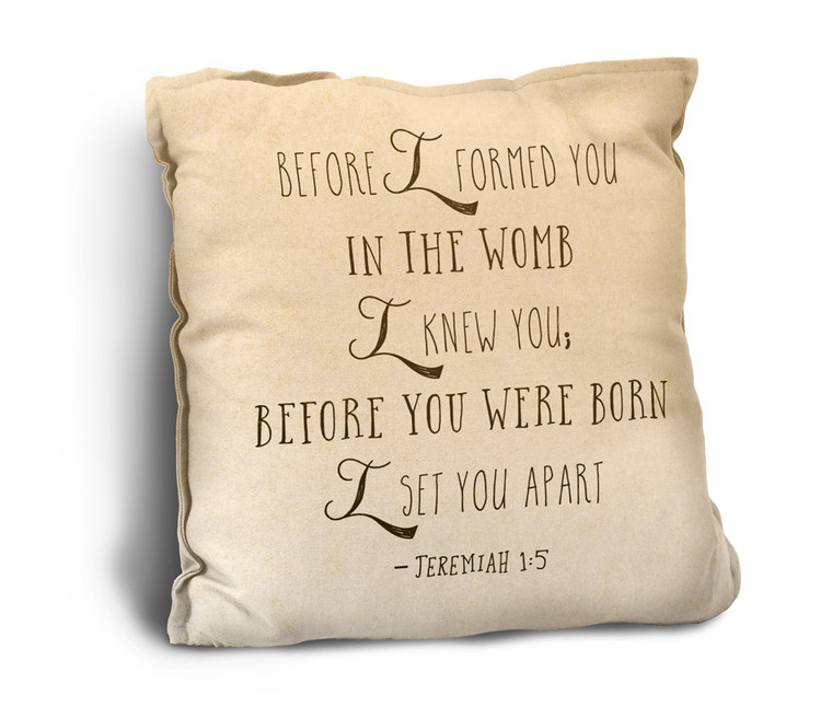 Before I Formed You Rustic Pillow