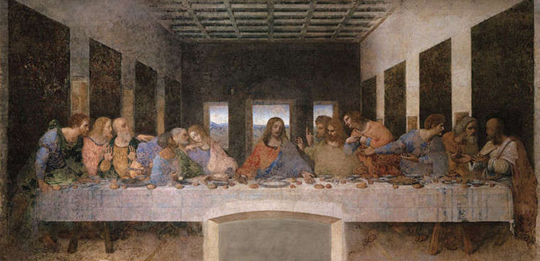 Full Sized Last Supper by Da Vinci Indoor Outdoor Aluminum Print
