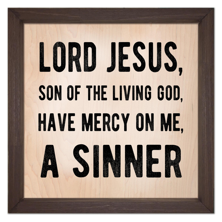 Sinner's Prayer Rustic Framed Quote