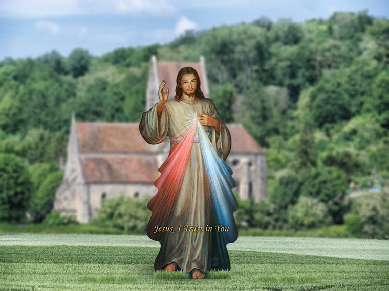 Divine Mercy Outdoor Lifesize Display
