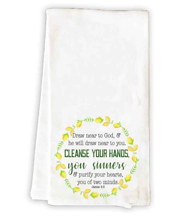 Cleanse Your Hands Tea Towel