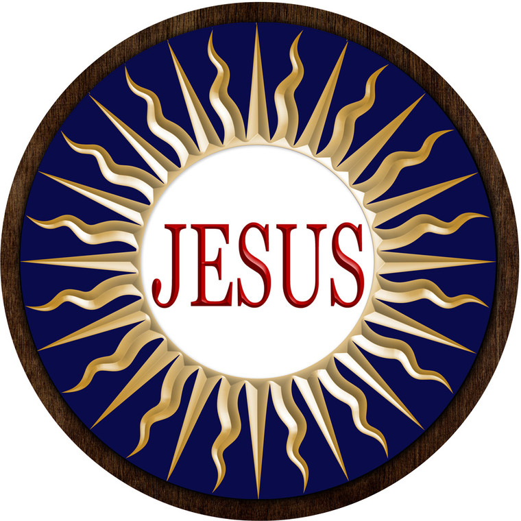 Jesus Emblem Outdoor Poly Wood Plaque