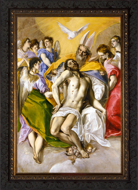The Trinity by El Greco - Ornate Dark Framed Art