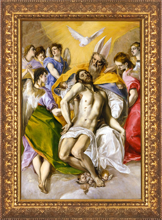 The Trinity by El Greco - Gold Framed Art