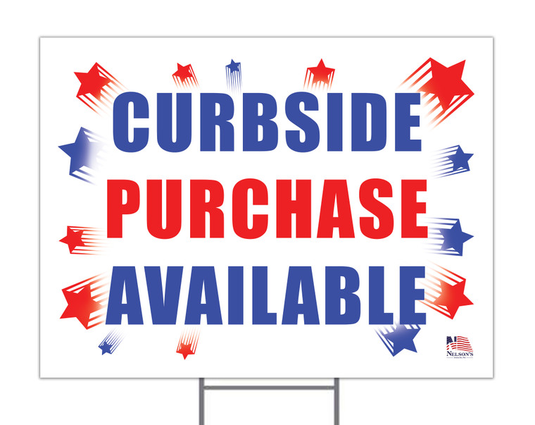 Curbside Purchase Available Yard Sign