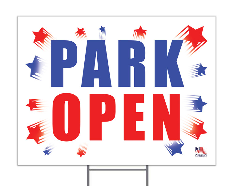 Park Open Yard Sign