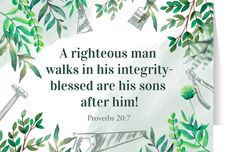 "A Righteous Man" Father's Day Greeting Card