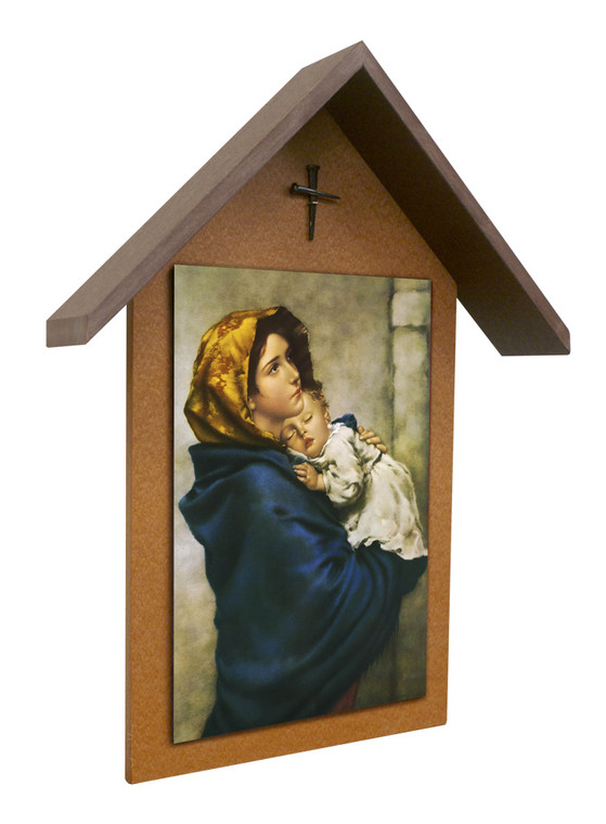 Madonna of the Streets Simple Poly Wood Outdoor Shrine