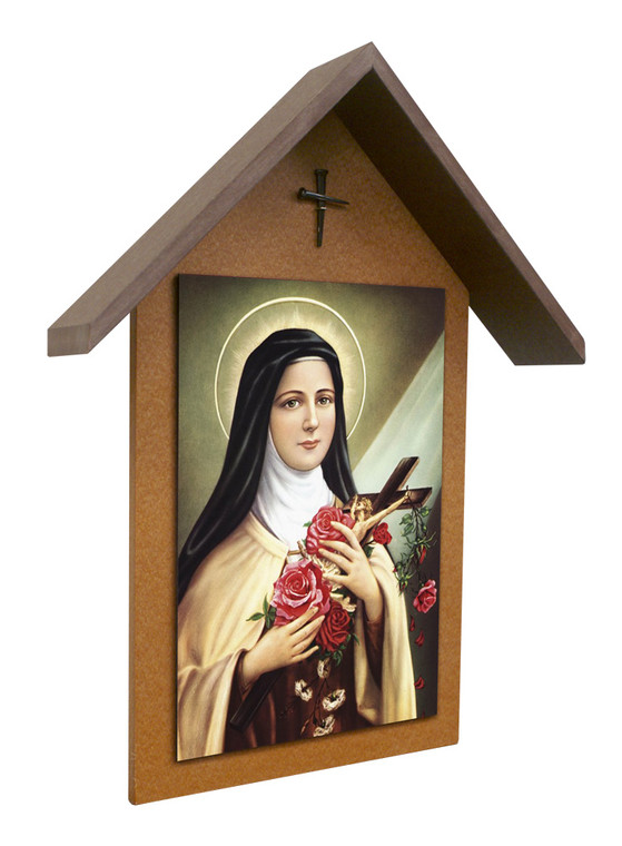 St. Therese Simple Poly Wood Outdoor Shrine