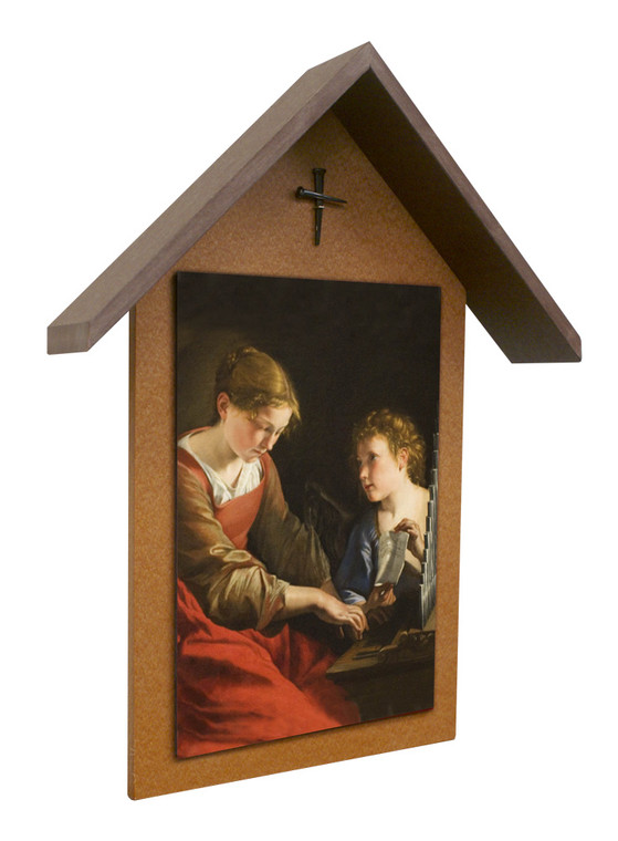 St. Cecilia Simple Poly Wood Outdoor Shrine
