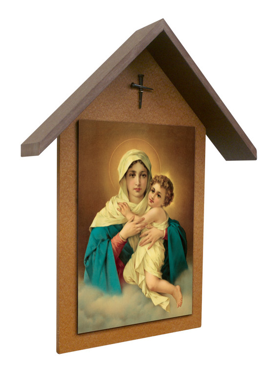 Schoenstatt Madonna Simple Poly Wood Outdoor Shrine