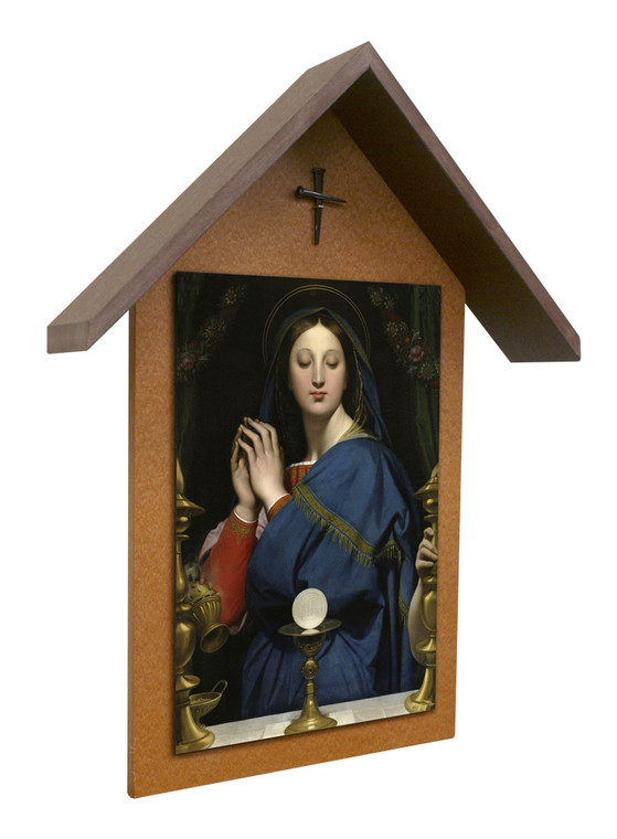 Madonna of the Host Simple Poly Wood Outdoor Shrine
