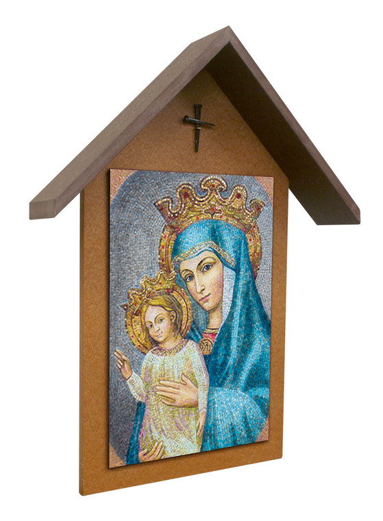 Mater Ecclesiae Mosaic Simple Poly Wood Outdoor Shrine