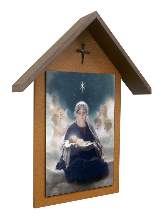 Star of Bethlehem Simple Poly Wood Outdoor Shrine