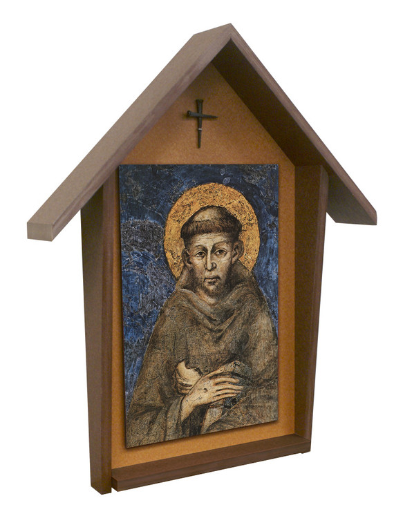 St. Francis by Cimabue Deluxe Poly Wood Outdoor Shrine