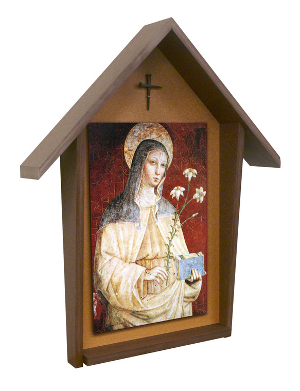 St. Clare Deluxe Poly Wood Outdoor Shrine