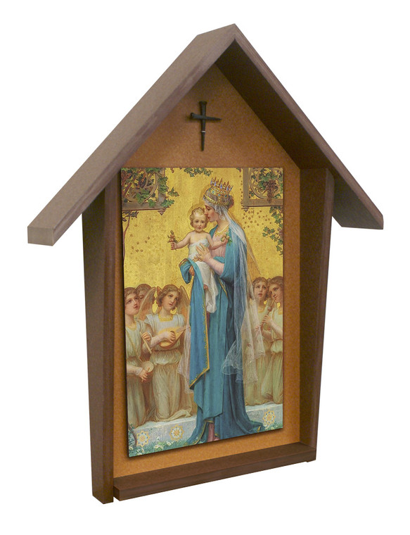 Madonna and Child by Enric M. Vidal Deluxe Poly Wood Outdoor Shrine