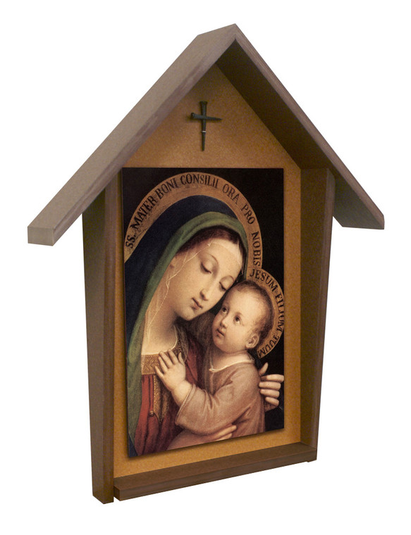 Our Lady of Good Counsel Deluxe Poly Wood Outdoor Shrine
