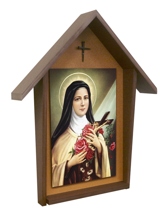 St. Therese Deluxe Poly Wood Outdoor Shrine